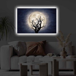 Wallity Lienzo Decorativo Iluminado con Led Multicolor 45 x 70 cm